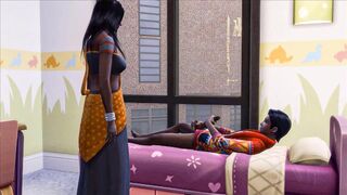 INDIAN STEP SISTER CATCHES HER VIRGIN STEP BROTHER MASTURBATING IN HIS ROOM AND HELPS HIM HAVE SEX