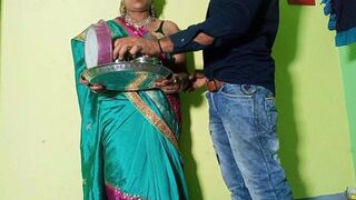 Karwa chauth special ma bangali behe bako jodile first chikyo ra blowjob garyo room ma - 1 image
