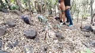 Desi couple outdoor fuck in jungle - 12 image