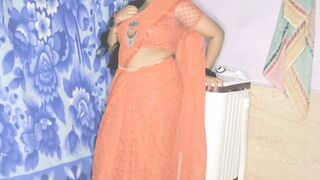 Indian hot StepMom got fucked while washing clothes with Clear Hindi audio - 1 image