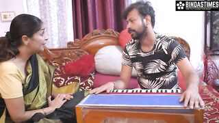 Naughty Student Antim Flirts with his Music Teacher For Hardcore Fuck ( Hindi Audio ) - 3 image