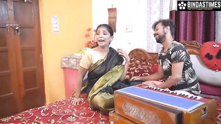 Naughty Student Antim Flirts with his Music Teacher For Hardcore Fuck ( Hindi Audio ) - 4 image