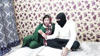 I was studying in my room so my Stepsister caught my dick and Blowjob Sucking - 3 image
