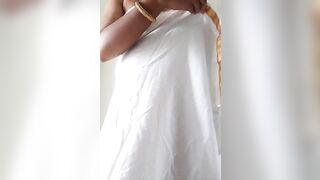 Tamil wife Swetha Kerala style dress nude self video recorder - 6 image