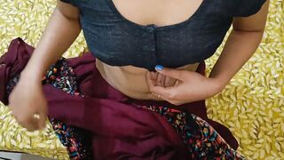 Indian hot desi maid pussy Fucking with room owner clear Hindi audio - 6 image