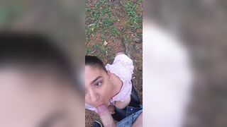 Sucking in the public park and fucking