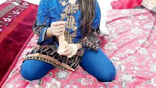 Sobia Nasir Doing Roleplay On Video Call For Her Customer With Clear Hindi Audio-Jerk Of Instruction