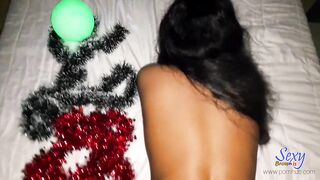 Sri Lankan - Girl Having Perfect Gift for Christmas - Sexybrownis - Asian Couple