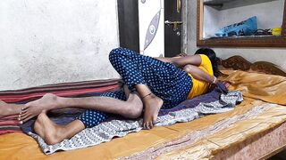 18 Year Old Indian Tamil Couple Fucking With Horny Skinny Sex Guru Giving Love To GF