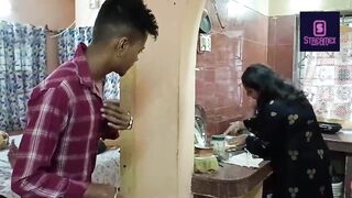 Step father caught his wife while fucking with her step son