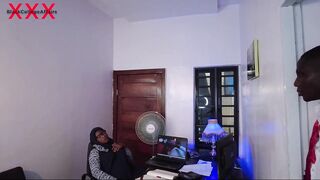 Senior College boy caught the holy teacher on Hijab masturbating in her office and then she punishes him by making him fuck her pussy so hard on her desk - 3 image