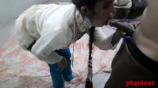 Desi indian maid blowjob and cum in mouth - 1 image