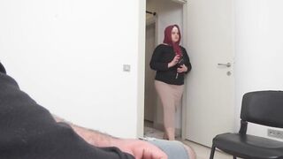 SHE IS SHOCKED! I take the risk of getting my cock out in front of Hijab woman. - 2 image