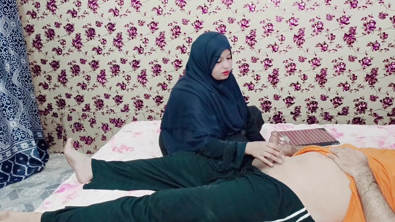 Muslim Hijab Student Caught me jerking off in Study Room watch online